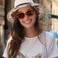 商品图片 28 | B0D6YJVTMS | FEISEDY Retro Polarized Cat Eye Sunglasses Women Trendy Mirrored Classic Designer Sunglasses UV Protection B0197