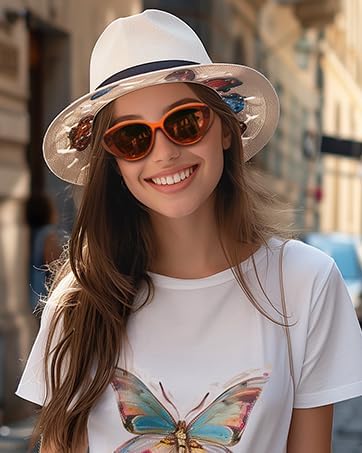 商品图片 28 | B0D6YJVTMS | FEISEDY Retro Polarized Cat Eye Sunglasses Women Trendy Mirrored Classic Designer Sunglasses UV Protection B0197