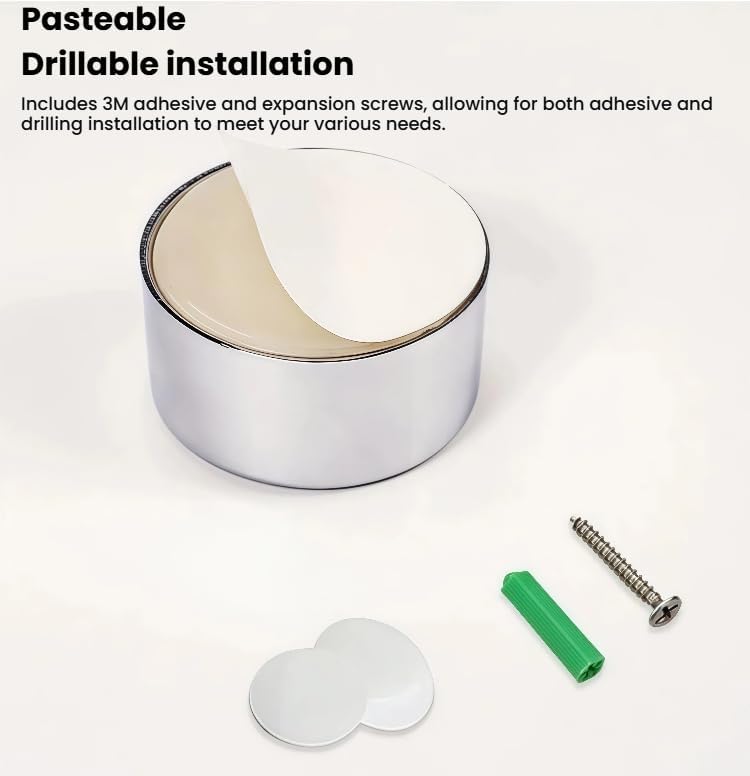 商品图片 4 | B0GR8JC8FT | 3Pcs Towel Embedded Hooks Round Self Adhesive Dish Towel Holder Wall Mount Hook Tea Towel Rack Hanger for Cabinet Door