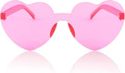 ÉÌƷͼƬ 8 | B09H3WMGMG | FEISEDY 2 Pack Rimless Heart Shaped Sunglasses Party Glasses Disco One Piece Transparent Trendy Love Glasses B2826-F2