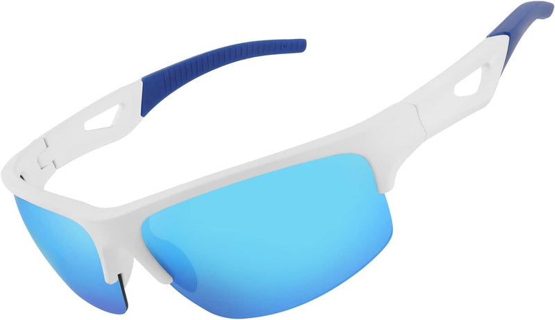 Blue Mirrored / 65 Millimeters | B09QHQDMPJ | FEISEDY Polarized Sports Sunglasses Driving Cycling Shades For Men Women Baseball Running UV Protection Sunglasses B2878