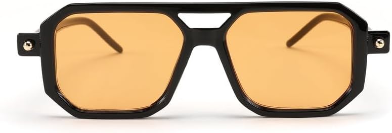 商品图片 161 | B09YTJ4FQZ | FEISEDY Vintage Square 70s Flat Aviator Sunglasses Women Men Classic Retro Stylish Frame UV400 Sunglasses B2622