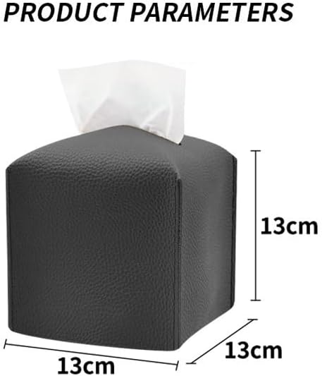 商品图片 2 | B0DQ83NC2H | Square Tissue Box Cover Holder, PU Decorative Tissue Organizer for Tabletop, Bathroom, Car, Office