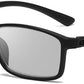 マットブラック、ブラックテンプル / 3.0 ディオプトリ | B0H4VDDVCZ | [FEISEDY] 老眼鏡 おしゃれ メンズ 累進多焦点 ブルーライトカット 調光レンズ 遠近両用 UVカット PCメガネ レディース リーディンググラス 超軽量 スクエア型 B1807