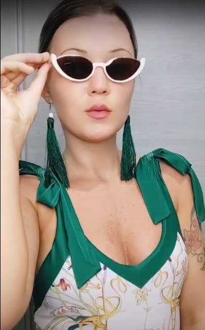 ÉÌƷͼƬ 18 | B09P86RSS8 | FEISEDY Fashion Small Cat Eye Sunglasses for Women Retro Trendy Cool Sun Glasses B2864