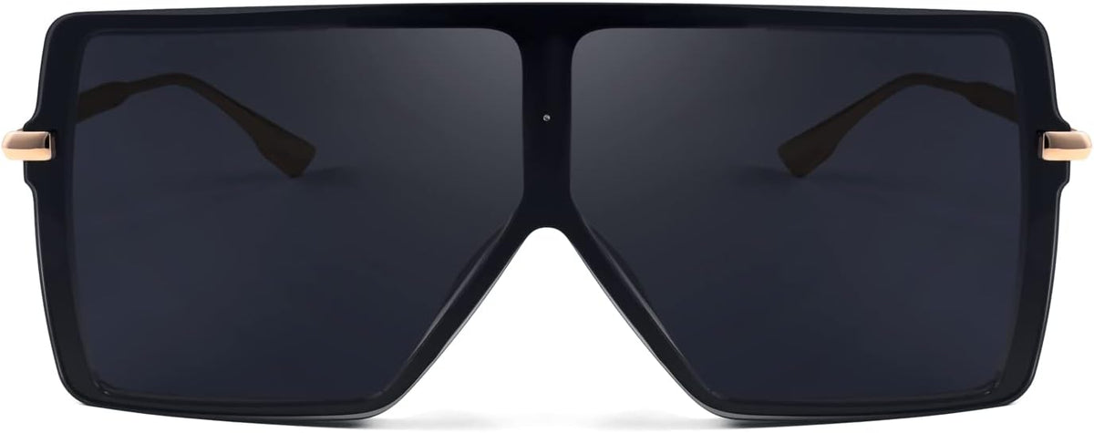 ÉÌƷͼƬ 14 | B097CVFDZT | FEISEDY Flat Top Oversized Shield Sunglasses Women Men Square Fashion Rimless Shades UV400 B2784