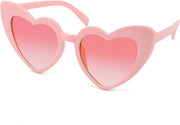 Pink/Gradient Pink Lenses / 52 Millimeters | B08K4HGL8K | FEISEDY Vintage Heart Shaped Sunglasses Women Stylish Love Eyeglasses B2421-P1