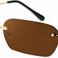 商品图片 78 | B0CY2Q4VW1 | FEISEDY Rimless Sunglasses Y2K Retro Small Narrow Rectangle Shades B2643