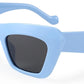 Blue / 61 Millimeters | B09TFD2QVC | FEISEDY Retro Square Cat Eye Sunglasses Jelly Colored Women Men 90s B2902