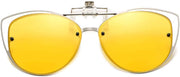 ÉÌƷͼƬ 29 | B08JBZ13MB | FEISEDY Polarized Cat Eye Flip Up Clips On Sunglasses Women Men B2670