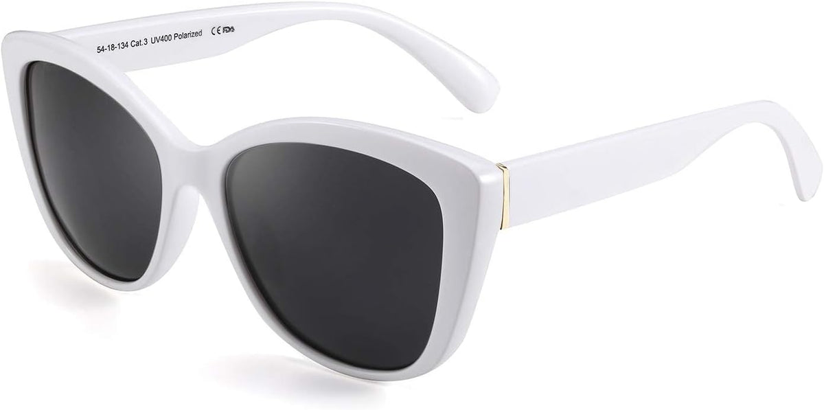 White / 56 Millimeters | B07Q4N23LD | FEISEDY Polarized Vintage Sunglasses American Womens Square Jackie O Cat Eye Sunglasses B2451