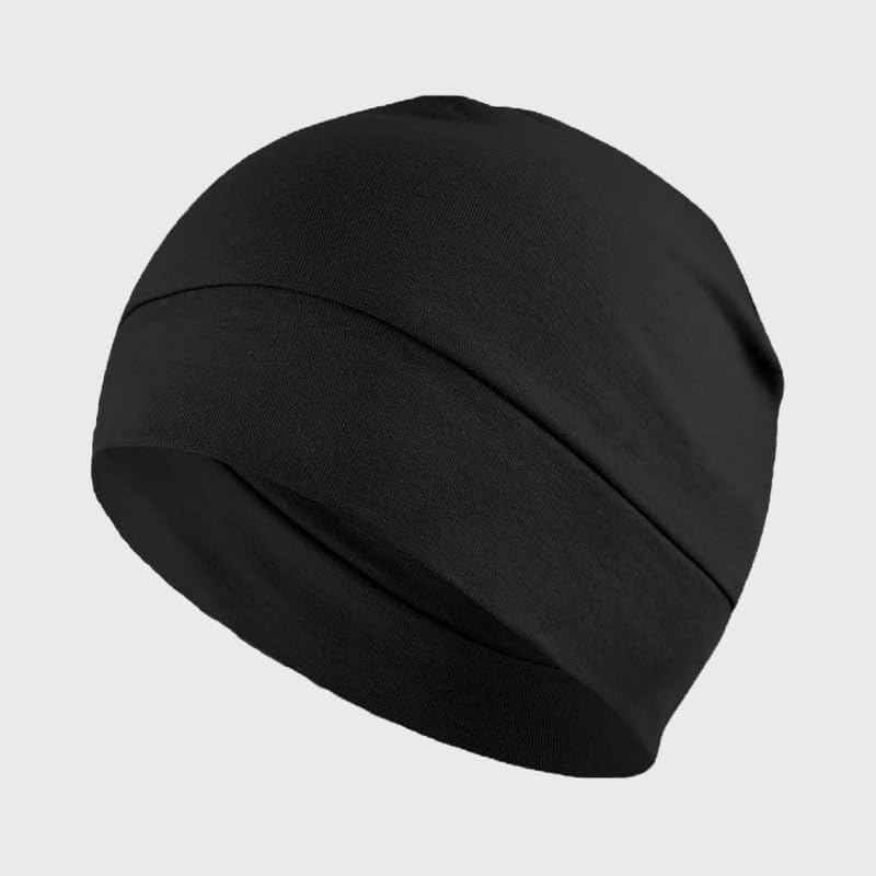 商品图片 7 | B0FSPRSHD6 | Cotton Skull Caps for Men - 2 Pack Beanie Helmets Liner & Sleep Cap, Breathable Warm Stretchy Beanies for Running Sports