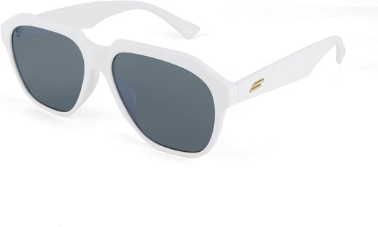 004 White Frame & Gray Lens / 68 Millimeters | B09JP27SPD | FEISEDY Women Men Stylish Square 70s Sunglasses Fashion Unisex Shades UV400 Protection B2804