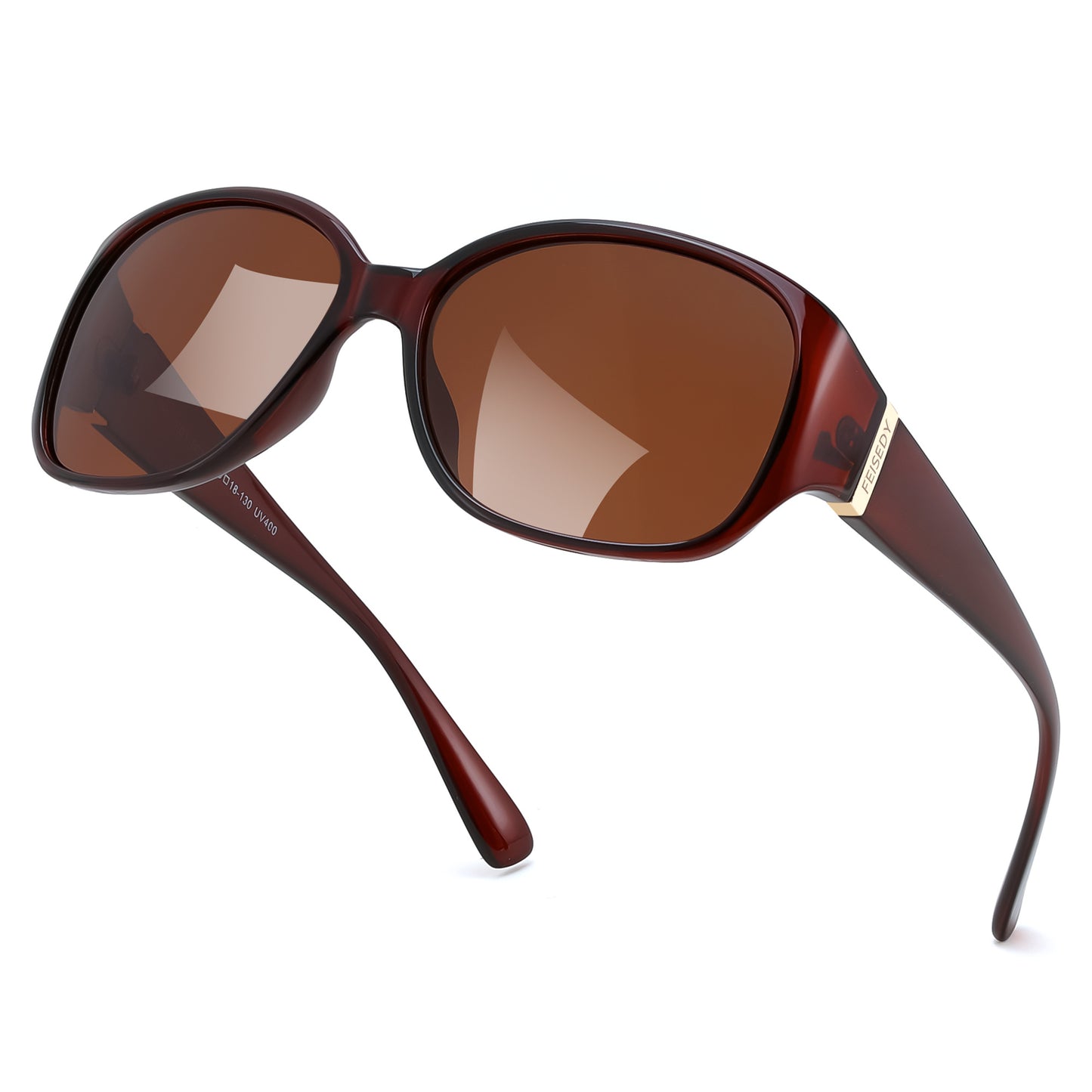 FEISEDY Women's Polarized Sunglasses Wrap Around Vintage Fashion Sunnies UV400 Protection B0394