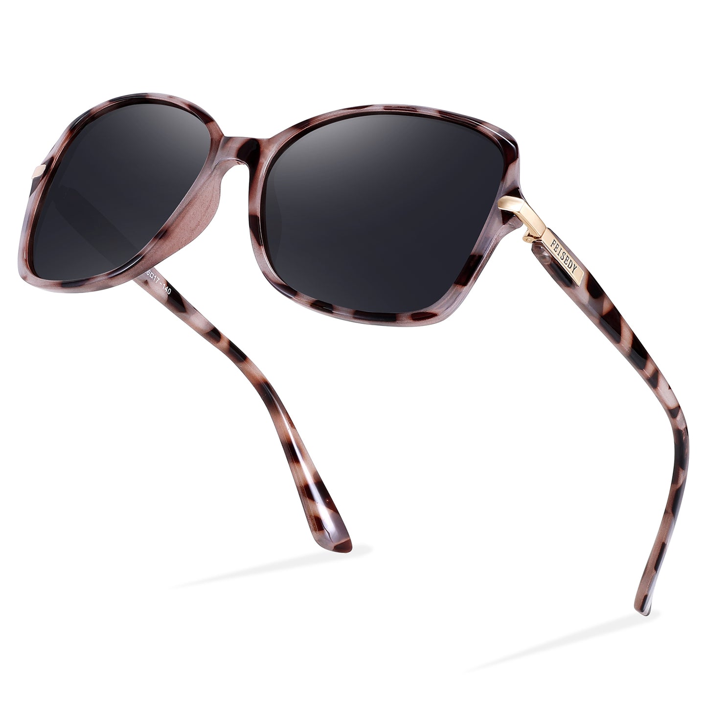 FEISEDY Womens Polarized Sunglasses, Trendy Elegant Colored Frame for Ladies, UV400 Protection B2760