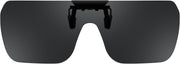 Black / 65 Millimeters | B0FX3NVMSQ | FEISEDY Clip-on Flip Up Rimless One Piece Sunglasses for Glasses TAC Lenses B0345