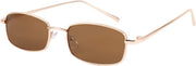 Glod/Brown / 52 Millimeters | B0917J3PYG | FEISEDY Vintage Small Rectangle Sunglasses Women Men Retro Trendy Square Metal Frame Sun Glasses B2295