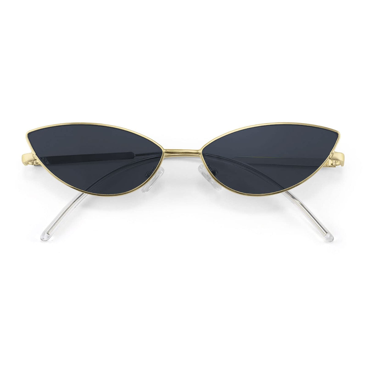 FEISEDY Y2K Sunglasses for women Men Fashion Cateye Designer B2298 | Light Tinted Lens, Retro 2000s Small Petals Shape Shades
