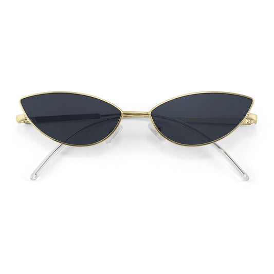 FEISEDY Y2K Sunglasses for women Men Fashion Cateye Designer B2298 | Light Tinted Lens, Retro 2000s Small Petals Shape Shades