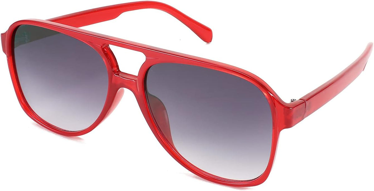 Wine / 60 Millimeters | B092MB8KSW | FEISEDY Vintage Retro 70s Plastic Aviator Sunglasses Women Men Classic Large Squared Frame B2751