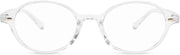 Transparent / 47 Millimeters | B0DJ4WHWKP | FEISEDY Vintage Oval Blue Light Glasses for Women Men Stylish Lightweight 90s Eyeglasses Fake Nerd Y2k Eyewear Frame B0242