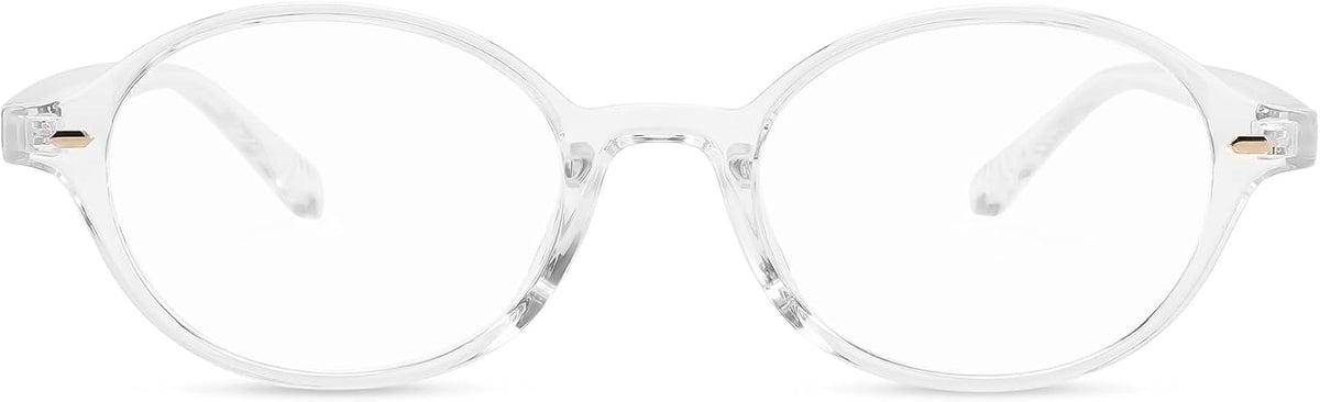 Transparent / 47 Millimeters | B0DJ4WHWKP | FEISEDY Vintage Oval Blue Light Glasses for Women Men Stylish Lightweight 90s Eyeglasses Fake Nerd Y2k Eyewear Frame B0242