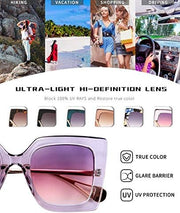 ÉÌƷͼƬ 90 | B08HVPGJW5 | FEISEDY Sunglasses Womens Trendy, Oversized Square Shades, Pearl Inlay Cat Eye Frame UV400 Protection B2625