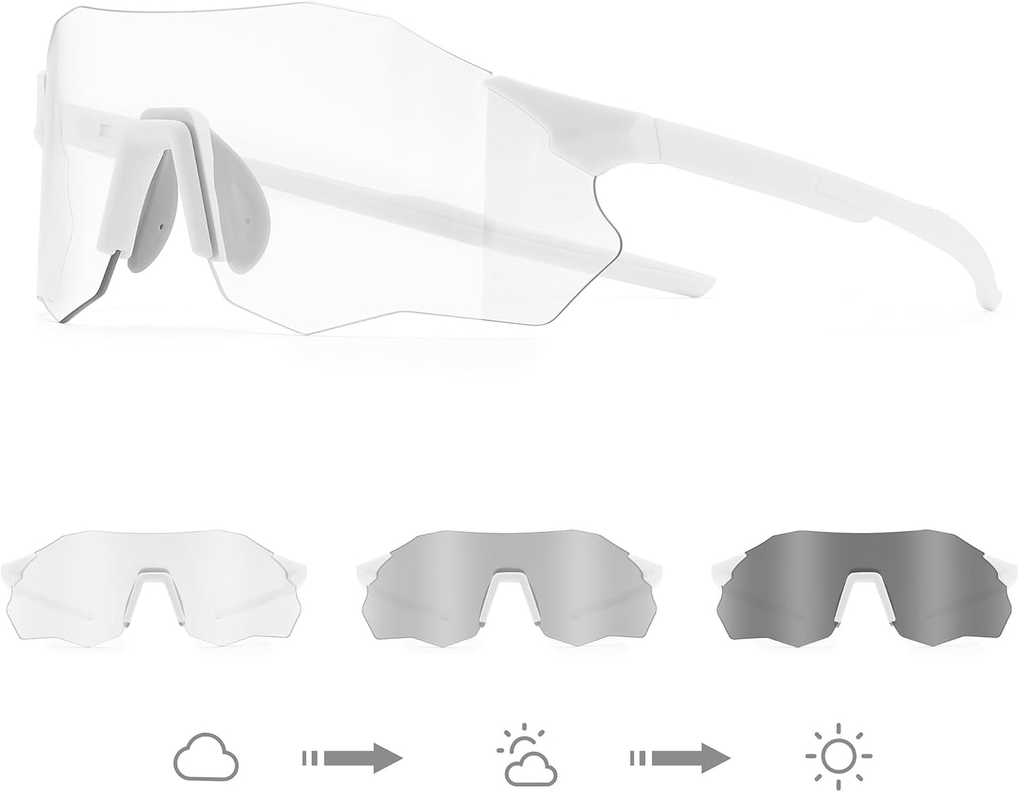 商品图片 28 | B0FHNVLT2X | FEISEDY Photochromic Cycling Glasses for Men Women Mountain Bike Sports Sunglasses UV Protection B0310