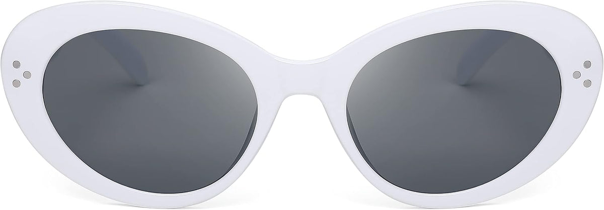 ÉÌƷͼƬ 15 | B0B2W7SH52 | FEISEDY Y2k Oval Sunglasses Womens Thick Bold Retro Clout Goggles Round Cateye Shades B2313