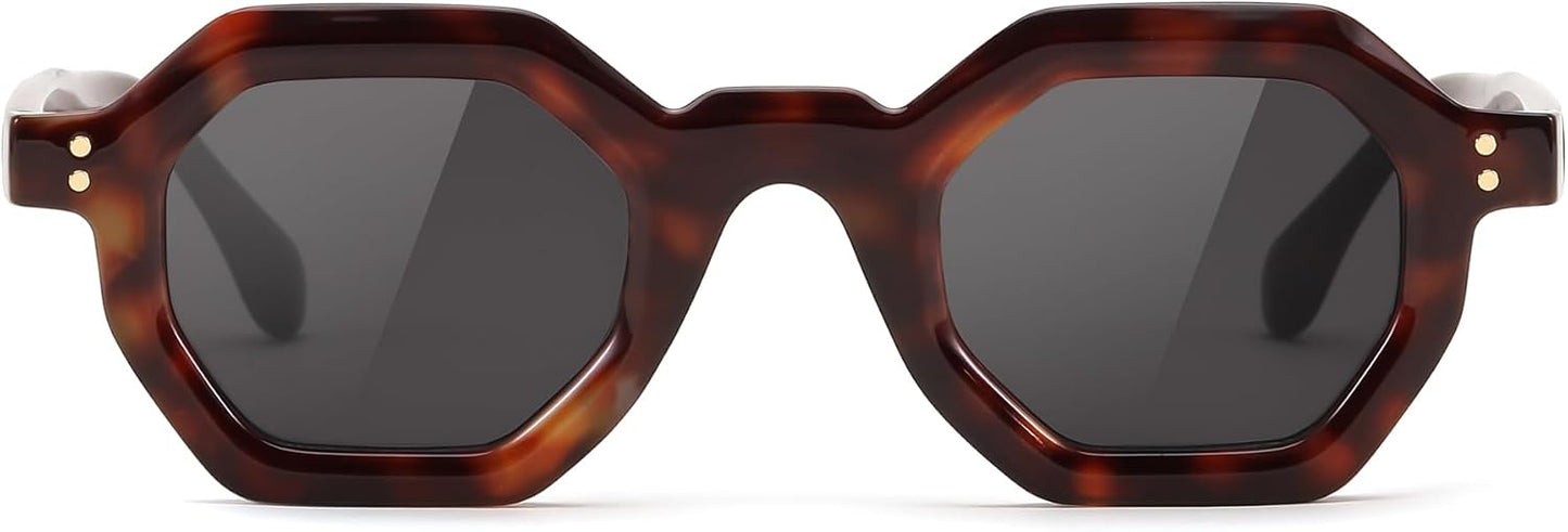 商品图片 26 | B0CSJQ26W8 | FEISEDY Octagon Sunglasses for Women - Thick Frame Fashion Rectangle Sun Glasses - Summer UV400 Protection