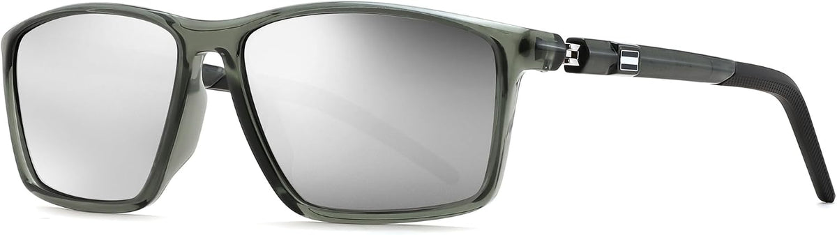 Grey/Silver / 55 Millimeters | B0FG2LTQ9L | FEISEDY Rectangle Sunglasses Women Men Trendy Classic Sunglasses Fashion Retro Vintage Square Frame Polarized UV400 B0288