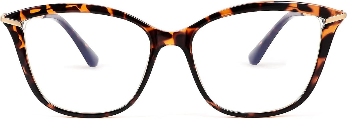 Leopard / 52 Millimeters | B096LV7MZ2 | FEISEDY Blue Light Blocking Glasses Computer Glasses Women Men Cateye TR90 Frame B2772