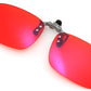 Red/Rectangular / 60*40Millimeters Millimeters | B0FZKPXS76 | FEISEDY Clip on Rimless One Piece Blue Light Glasses for Woman Men B0360