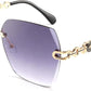 001 Black Grey | B083VTTHFZ | FEISEDY Classic Rimless Sunglasses Women Metal Frame Diamond Cutting Lens Sun Glasses B2567