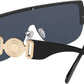 商品图片 2 | B095WNLFX1 | FEISEDY Fashion Oversized Sunglasses Women Trendy Designer One Piece Stylish UV400 Protection B2748