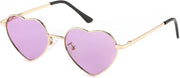 010gold Frame/Purple Lens/Gold Temples / 47 Millimeters | B0CGZFPWJZ | FEISEDY Polarized Heart Sunglasses for Women Men, UV400 Protection B2851