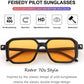 商品图片 165 | B09YTJ4FQZ | FEISEDY Vintage Square 70s Flat Aviator Sunglasses Women Men Classic Retro Stylish Frame UV400 Sunglasses B2622