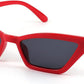 Red / Grey Lens / 53 Millimeters | B079L1J4FF | FEISEDY Small Cat Eye Sunglasses Vintage Square Shade Women Eyewear B2291
