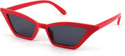 Red / Grey Lens / 53 Millimeters | B079L1J4FF | FEISEDY Small Cat Eye Sunglasses Vintage Square Shade Women Eyewear B2291