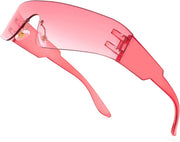 ÉÌƷͼƬ 53 | B0B1V45SXC | FEISEDY Y2K Futuristic Sunglasses Women Men Rimless One Piece Miorred B2927