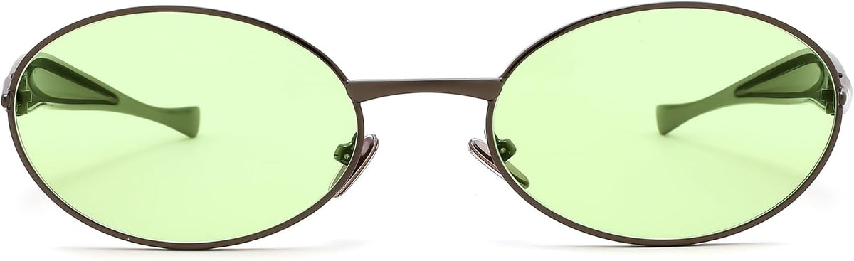ÉÌƷͼƬ 49 | B0FH4FH8VH | FEISEDY Retro Oval Sunglasses Women Men - Gold Metal Chunky Frame, UV400 for Driving & Daily Wear B0312