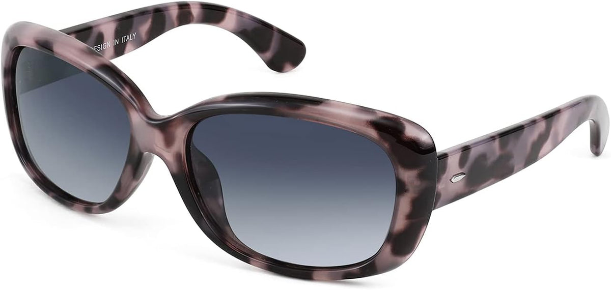 005 Grey Havana Frame/Gradient Grey / 57 Millimeters | B094C2K5RN | FEISEDY Vintage Square Polarized Sunglasses for Women Men Havana Thick Wrap Around Sun Glasses UV400 B2703