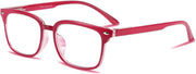 Red & Clear / 3.5 x | B07WP964LH | FEISEDY Progressive Multifocal Reading Glasses Blue Light Blocking Reader Glasses TR90 Frame Women Men B2497