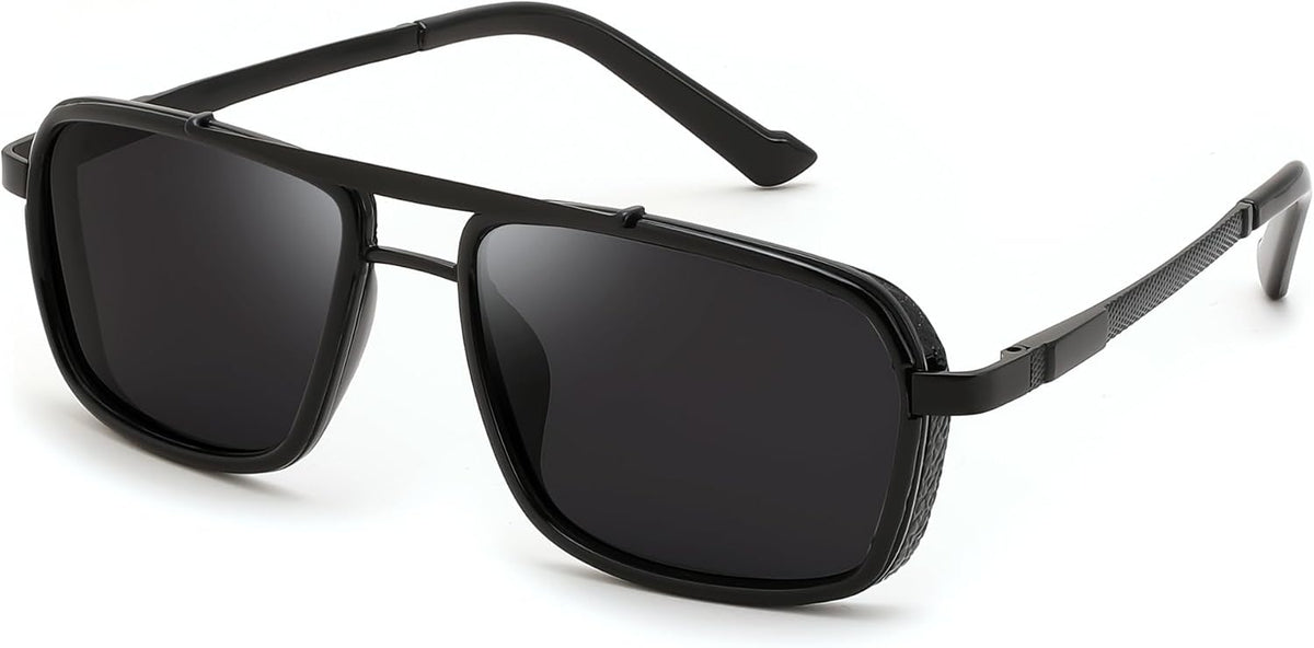 Black / 55 Millimeters | B0FDKZYXW7 | FEISEDY Retro Aviator Polarized Sunglasses For Women Men 70s Trendy B0292