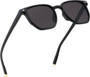 Black/Black / 52 Millimeters | B0F59LJ1GC | FEISEDY Retro Square Sunglasses Women Men Trendy Rectangle Shades Vintage Sun Glasses B0274