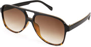 Black-leopard / 60 Millimeters | B092MC61YJ | FEISEDY Vintage Retro 70s Plastic Aviator Sunglasses Women Men Classic Large Squared Frame B2751