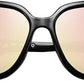 4 Black/Rose Gold Pink / 56 Millimeters | B079GT2427 | FEISEDY Polarized Women Square Sunglasses Sparkling Composite Shiny Frame B2289