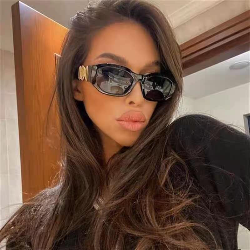商品图片 3 | B0B5V7T75J | FEISEDY Retro Trendy Rectangle Sunglasses Women Men Narrow Shades B2322