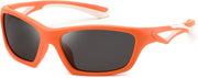 Orange Frame Grey Lens / Medium | B0D1GD5HYJ | FEISEDY Kids Polarized Sunglasses TR90 Sports Cycling Glasses UV400 for Boys Girls Age 3-10 B0160