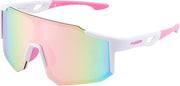 011-white Pink / 75mm | B0DTYL7JBV | FEISEDY Sports Sunglasses for Men, Women and Teens - Baseball, Biking, Cycling UV400 Protection B2388